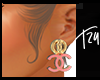 pink cc earrings