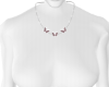 H, Pink butterfly neck