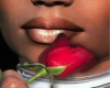 lips and rose