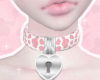 ♡ Pink Cow Choker ♡