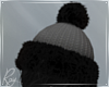 Blck and Gray Winter Hat