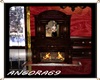 ANTIQUE FIREPLACE RED & 