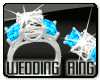 Teal Diam Wedding Ring