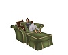 green cuddle chair