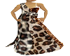 loepard print gown