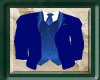Blue Satin Suit Top