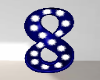 Blue Number 8/Eight Sign