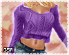 crop sweater purple