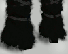 black fur boots