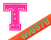 The letter T (Pink)