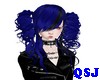 Gothic Hair Black Blue