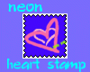 kawaii neon heart stamp