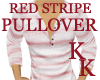 (KK)RED STRIPE PULLOVER