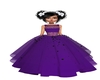 Purple Black Flowergirl