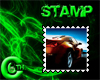 6C Red Car Stamp