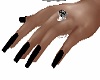 Black Nails Dainty Hands
