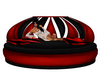 Queen Chat Bed RED BLACK