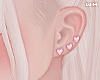 w. Pink Heart Earrings