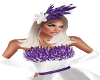 White/Wine Feather Hat