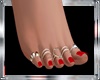 DC..FEET RING+NAILS RED