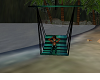 teal/green hammock swing
