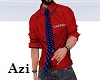 Red Shirt w/Blue Tie M