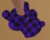 Purple Teddy Slippers M