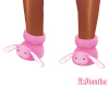 Kid pink bunny slippers