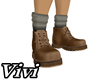 Drv brown boots & socks