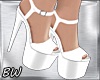 White Wedding Heels Plat