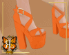 High orange sandal set