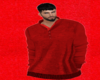 casual red sweater