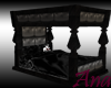 (Ana) Leather Bed Blk