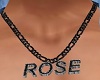 Rose black chain necklac
