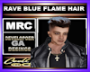 RAVE BLUE FLAME HAIR