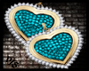 Heart Earrings Blue