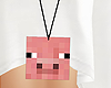 Minecraft Pig Necklace