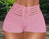 Lace Up Shorts Pink