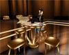 golden table and chairs