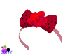 red rose head bow