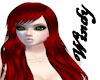 Aubrey red long bangs