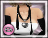 (B) Heart Scarf Black