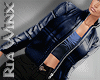 Navy Blue Puff Coat Top
