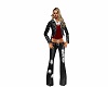 jacket with red shirt