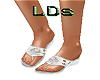 {LDs} Sandals White Lace