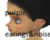 earrings and nose