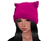 Neon Pink Cat Hat W Blk