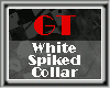 *GT* white spike collar