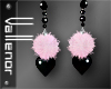 -V- Pink Fur Earrings