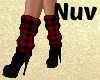 Chess Blk Red Boots